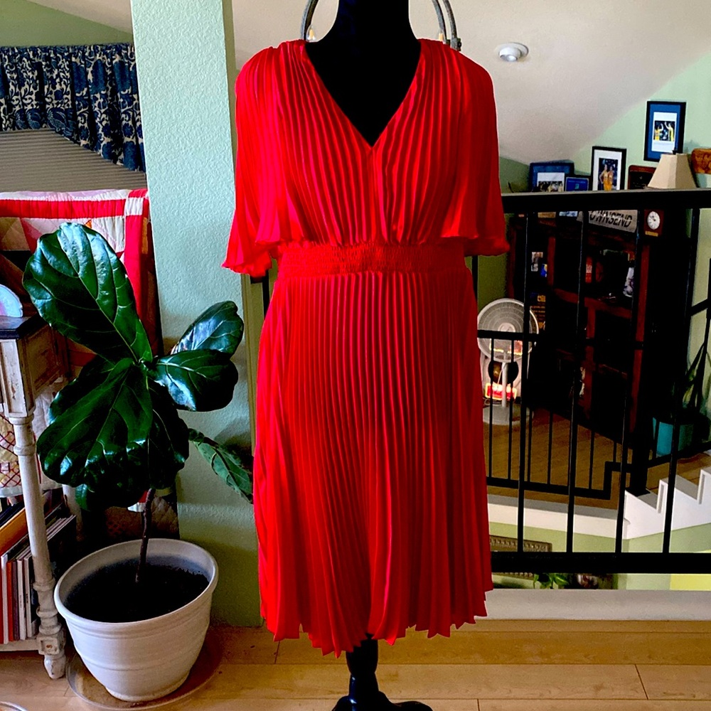 Express Red Cocktail Dress Large Petite